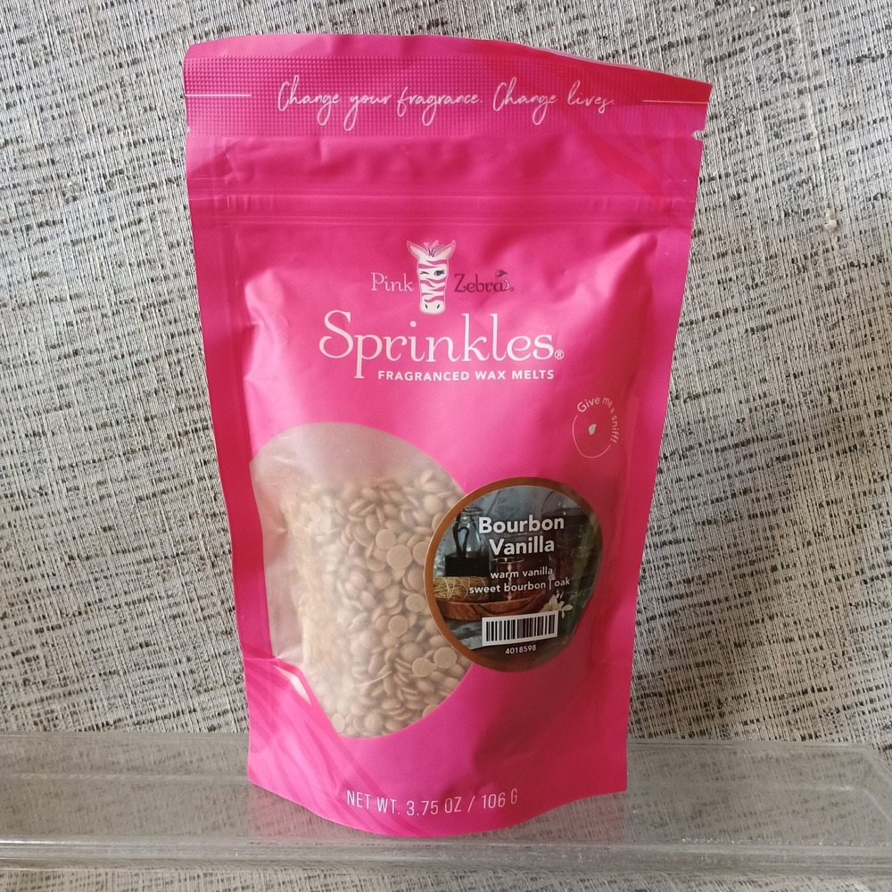 Pink Zebra Sprinkles Bourbon Vanilla Fragranced Soy Wax Melts 3.75oz 4018598